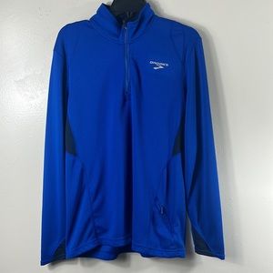 Brooks jacket blue athletic men’s L quarter zip